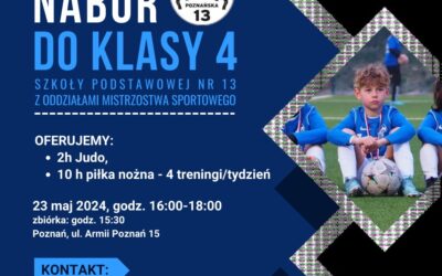 NABÓR DO KLASY 4 SP13. PROFIL – PIŁKA NOŻNA