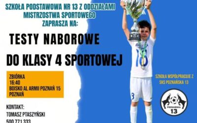 TESTY NABOROWE DO KLASY 4 SPORTOWEJ
