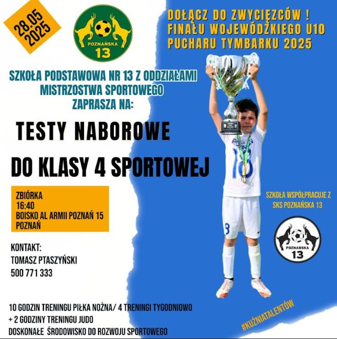 TESTY NABOROWE DO KLASY 4 SPORTOWEJ